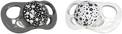 Twistshake Силиконова Пиπίла Mini Black White 0-6m Биберони Силикон Черен - Бял за 0+ месеци 2бр