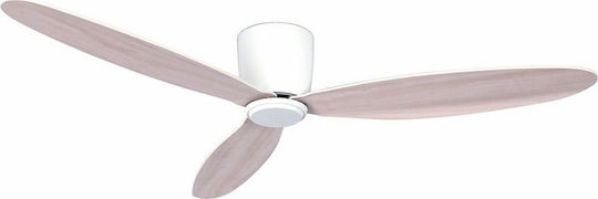 Lucci Air Airfusion Radar 210518 Ceiling Fan 132cm with Remote Control White/White Washed Oak