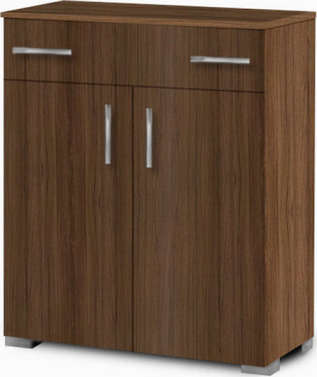 Ξύλινη Παπουτσοθήκη Νο21 με 3 Ράφια Walnut Μ75xΠ33xΥ92cm