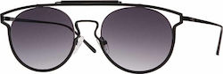 Med 4012A BK Sunglasses Μαύρα with Metal Frame
