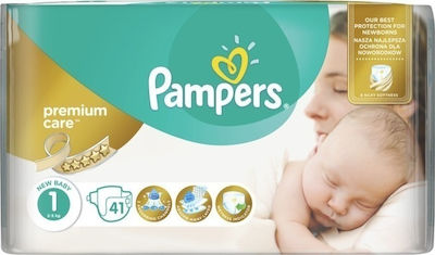 Pampers Πάνες με Αυτοκόλλητο Premium Care No. 1 για 2-5kg 41τμχ