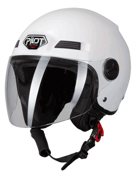 Pilot Fazer White Motorcycle Helmet Jet ECE 22.05 900gr