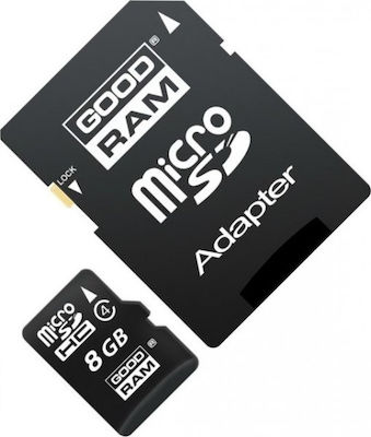 GoodRAM M40A microSDHC 8GB Clasa 4 Viteză implicită cu adaptor