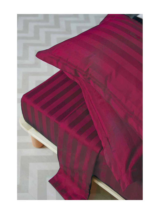 Palamaiki Super-Doppel 240x270cm Satin Stripes Red