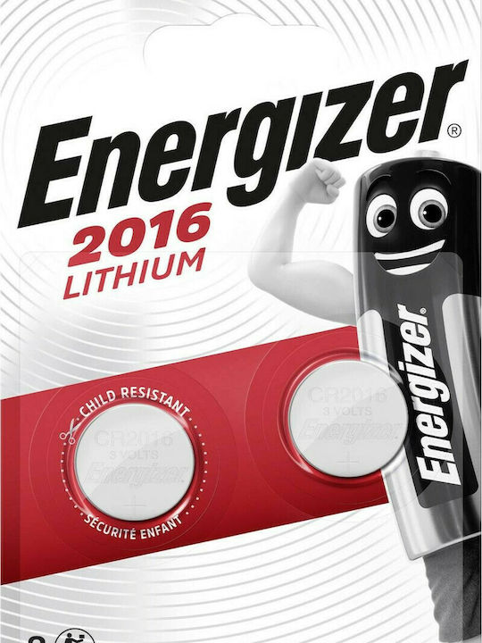 Energizer Μπαταρίες Λιθίου Ρολογιών CR2016 3V 2τμχ