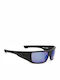 Spy Dirk Men's Sunglasses with Black Horn-Rimmed Frame and Blue Polarized Mirror Lens 672052374280