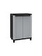 Double Door Wardrobe TwistBlack Plastic with 1 Shelf 680 68x39x91.5cm