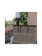 Three-leaf Outdoor Storage Cabinet Made of Polypropylene with Divider & 1 Shelf 102x37x84 cm