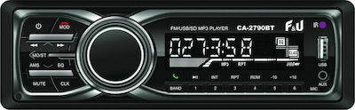 F&U Ηχοσύστημα Αυτοκινήτου Universal 1DIN (Bluetooth/USB/AUX) με Αποσπώμενη Πρόσοψη