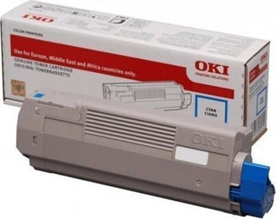 OKI 46490607 Toner Laserdrucker Cyan Hohe Kapazität 6000 Seiten