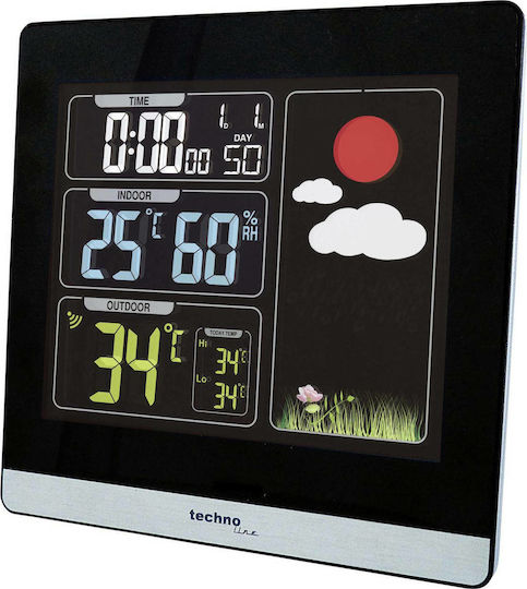Technoline WS 6448 Drahtlos Wetterstation Digital Tischplatte Schwarz