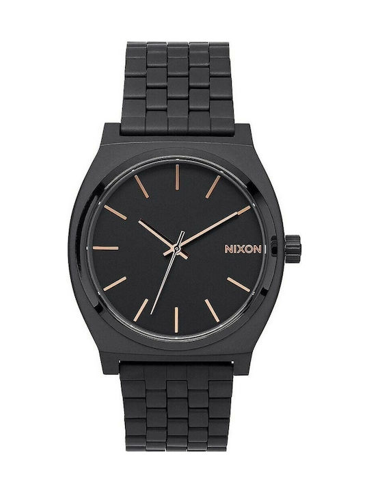 Nixon Time Teller Uhr Batterie mit Schwarz Meta...