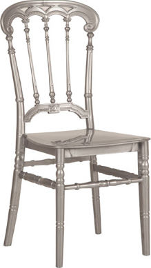 Catering-Stuhl Polypropylen Roma PP Silber 38x42x93εκ.