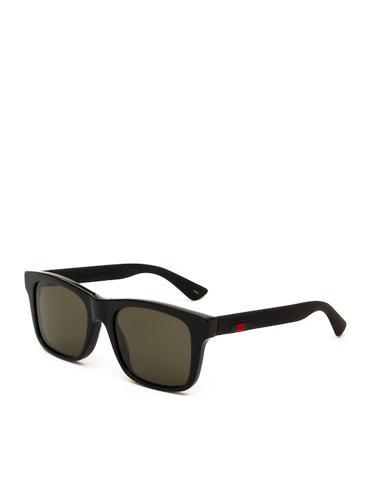 Gucci Sonnenbrillen mit Schwarz Rahmen und Grün Linse GG0008S 001