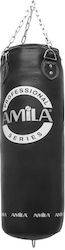 Amila Leather Filled Punching Bag 30kg 150cm Black