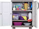 Double Door Wardrobe Smart Cabinet Plastic with 2 Shelves 73x44x96cm