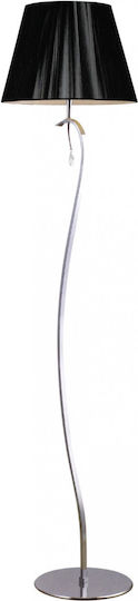 Aca Aca Stehlampe Y173xM40cm Mit Lampenbirnensockel E27 Chrom