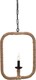 Aca Chandelier with Rope 1xE14 Beige 40cm 563401PRT