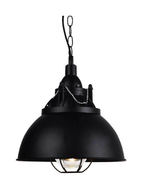 Aca Pendant Light Single-Light Bell for Socket E27 Black