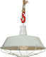 Aca Pendant Light White Bell with Socket E27 36x120cm