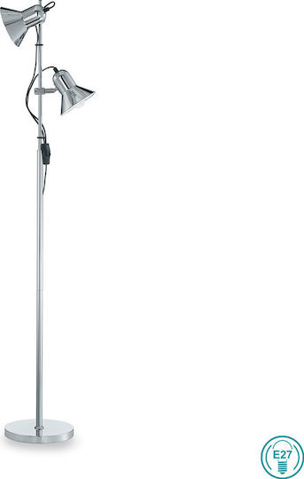 Ideal Lux Polly PT2 Vintage Lampadă De Podea Înălțime 154cm Crom Ideal Lux Polly PT2 Vintage Lampadă De Podea Înălțime 154cm Crom