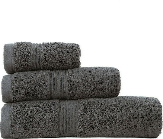 Nef-Nef Homeware Bath Towel Aegean 80x160cm Anthracite Weight 705gr/m²