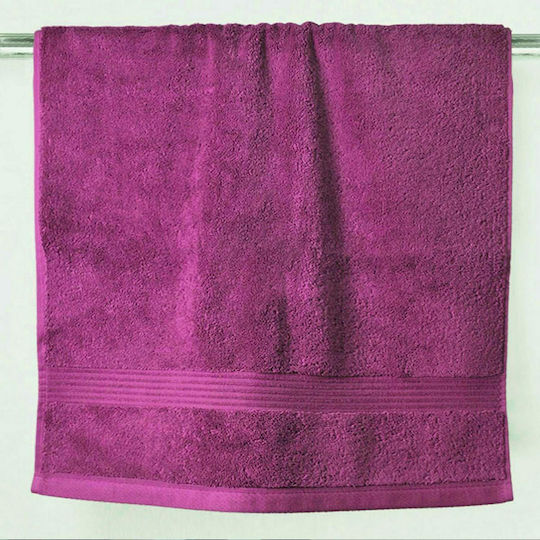 Nef-Nef Homeware Badehandtuch Aegean 80x160εκ. Berry Gewicht 705gr/m²