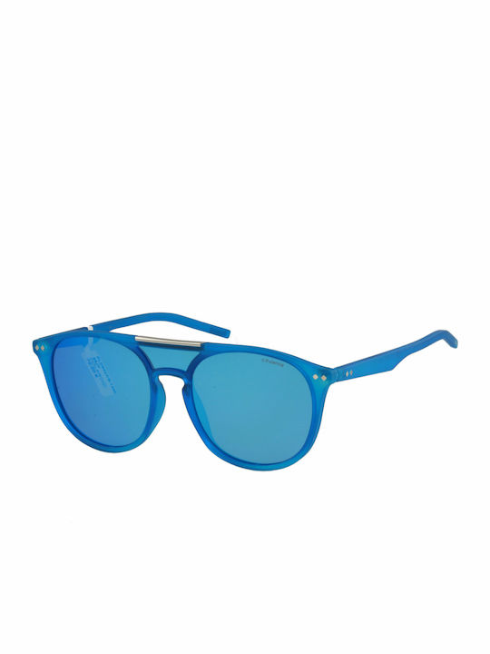 Polaroid Men's Sunglasses with Blue Plastic Fra...