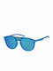 Polaroid Men's Sunglasses with Blue Plastic Frame and Blue Polarized Mirror Lens PLD6023/S 15M