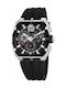 Jaguar Watch Chronograph Battery with Black Rubber Strap J637/C