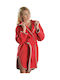 Guy Laroche Linda Damenbademantel mit Kapuze Red