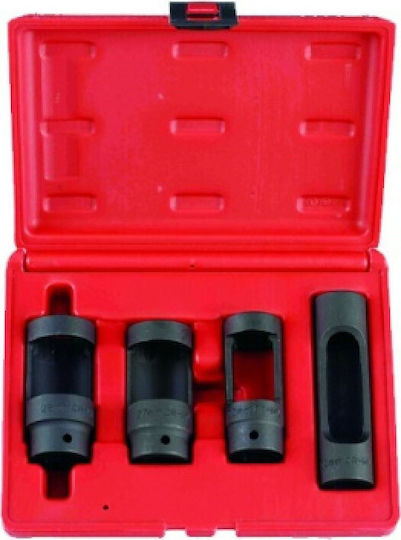 Force Diesel Injector Nozzle Sockets Tool Set 4pcs for Bmw / Ford / VW / Opel / Alfa Romeo / Chrysler / Mercedes Benz / Audi / Seat / Volvo / Rover / Man / Scania
