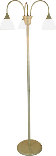 Home Lighting Kup Vintage Флоресцентна Лампа Височина 167см Бежово-Златиста Патина Home Lighting Kup Vintage Флоресцентна Лампа Височина 167см Бежово-Златиста Патина