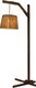 Home Lighting Silas Vintage Stehleuchte H184xB36cm. mit Fassung für Lampe E27 Braun