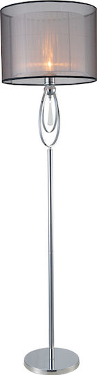 Elmark Floor Lamp Y156.5xM40cm with E27 Lamp Bulb Base Chrome