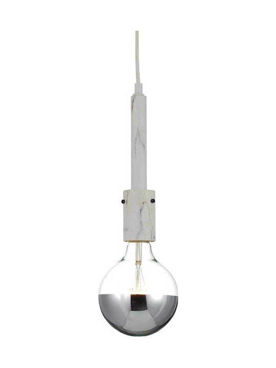 Aca Pendant Light Suspension for Socket E27 White