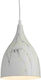 Aca Vintage Κρεμαστό Φωτιστικό Μονόφωτο Καμπάνα με Ντουί E27 σε Λευκό Χρώμα