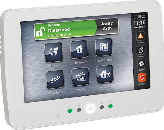 DSC HS2TCHP Wireless Security Access-Control Keypad Touch with Screen White