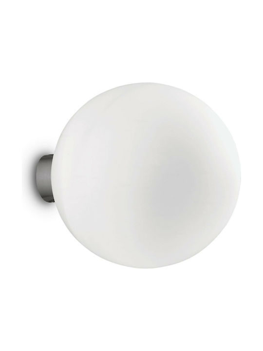 Ideal Lux Mapa AP1 Modern Wall Lamp with Socket E27 White Width 20cm