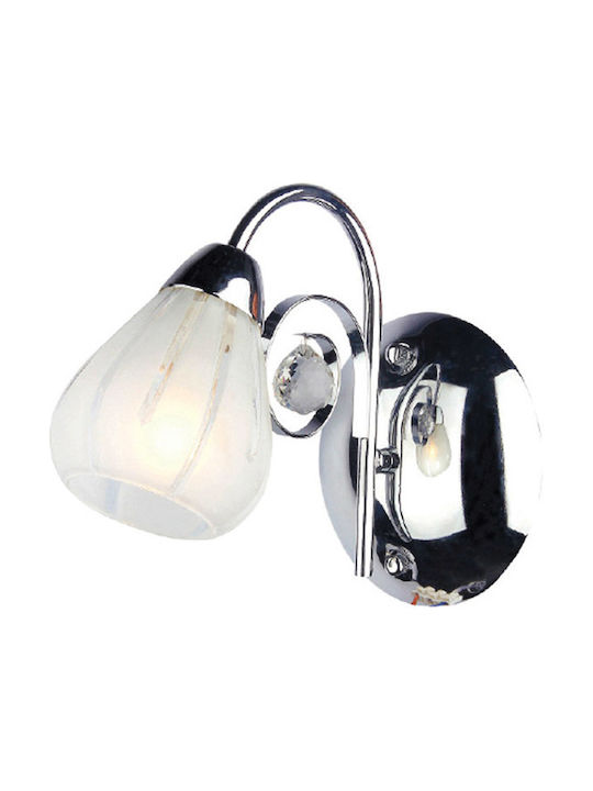 Aca Modern Wall Lamp with Socket E14 Silver Width 11cm