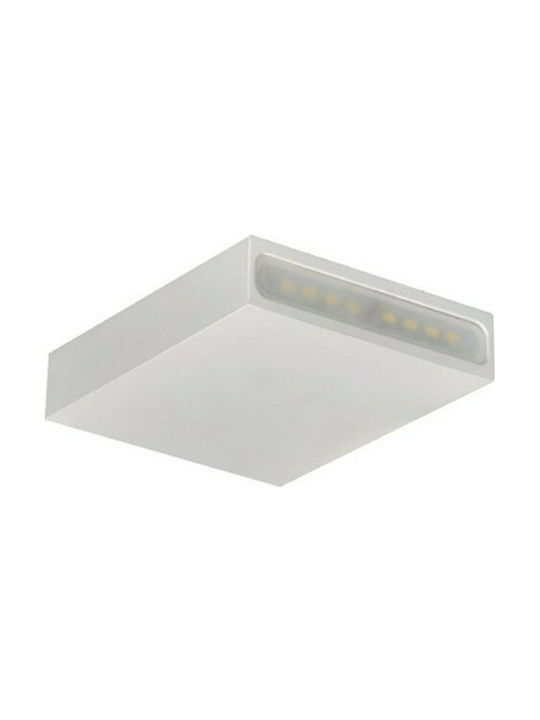 Aca Modern Lamp Wall with Integrated LED and Warm White Light 10x10x2.5cm