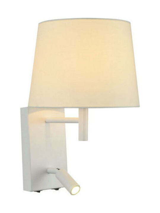 Aca Modern Wall Lamp with Socket E27 White Width 18cm