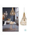 Eglo Amsfield Pendant Light Brown with Socket E27 35x110x110cm
