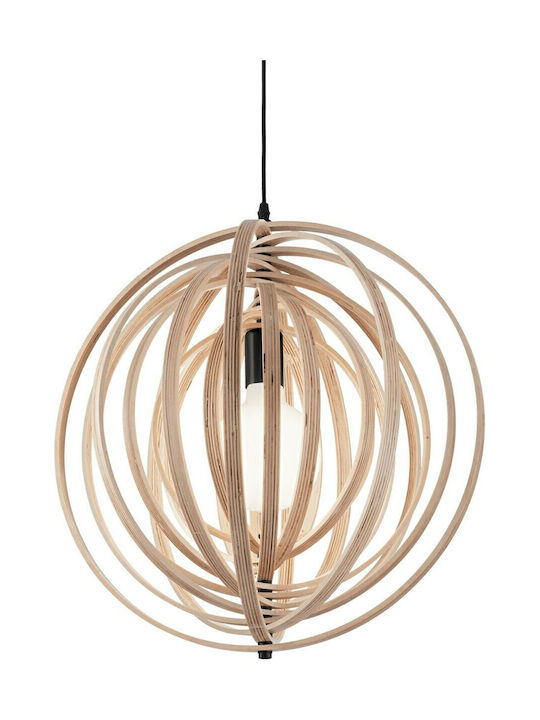 Ideal Lux Disco SP1 Μοντέρνο Κρεμαστό Φωτιστικό Μονόφωτο με Ντουί E27 σε Καφέ Χρώμα