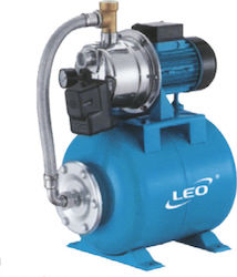 Leo Group AJm75SA5 Einstufig Einphasig Wasserdruckpumpe mit Horizontal Behälter 25 Liter 1hp