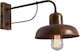 Zambelis Lights Vintage Lamp Wall with Socket E27 Red 22cm