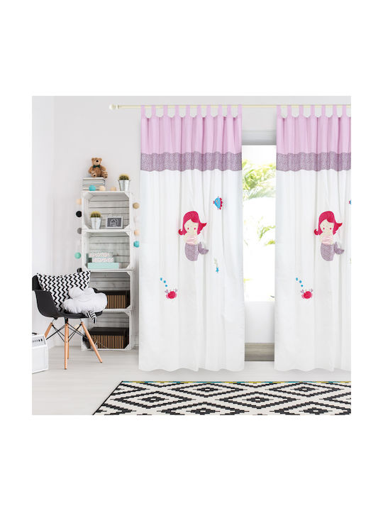 Das Home Kids Tab Top Curtain Pink 420142602107 140x260cm
