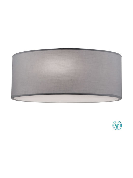 Viokef Bristol Modern Fabric Ceiling Light with Socket E14 40pcs Gray