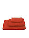 Viopros 3pc Bath Towel Set Classic 640417 Red Weight 480gr/m²