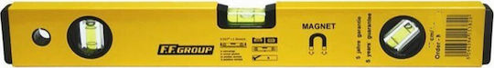 F.F. Group 15384 Spirit Level Aluminum Magnetic 60cm with 3 Eyes